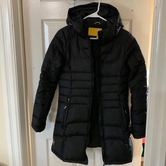 Lole duck down & feather black puffer w/ 3 zip pockets & hand warmers size S 🪶 - Picture 1 of 10